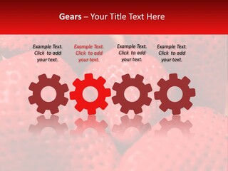 A Bunch Of Strawberries Sitting On Top Of Each Other PowerPoint Template