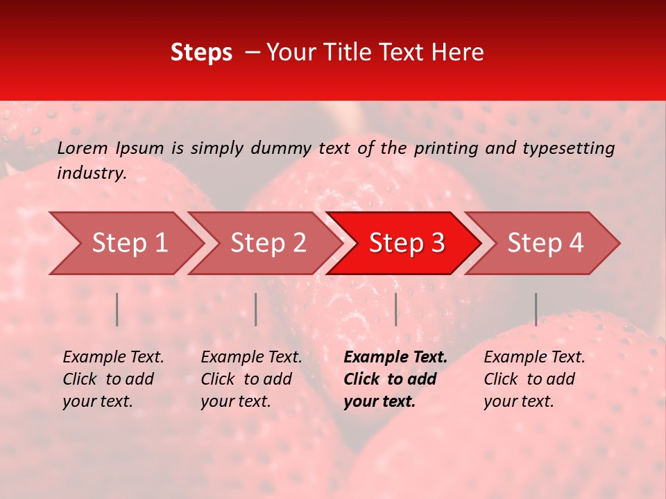 A Bunch Of Strawberries Sitting On Top Of Each Other PowerPoint Template