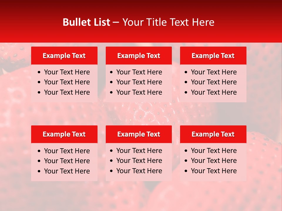 A Bunch Of Strawberries Sitting On Top Of Each Other PowerPoint Template