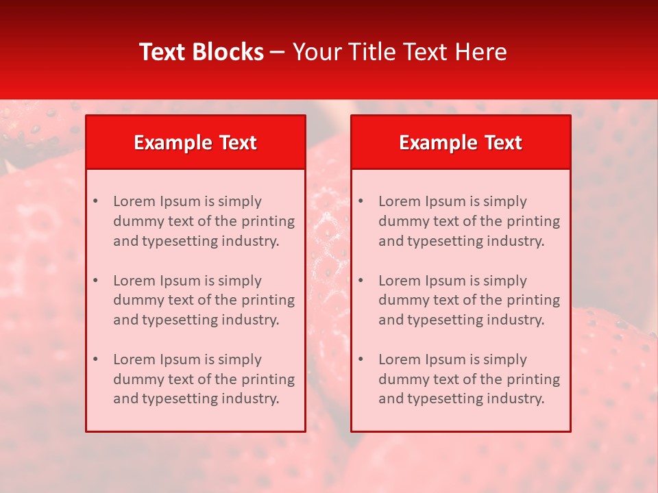 A Bunch Of Strawberries Sitting On Top Of Each Other PowerPoint Template