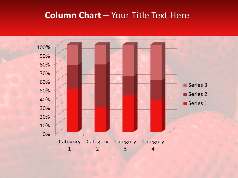 A Bunch Of Strawberries Sitting On Top Of Each Other PowerPoint Template
