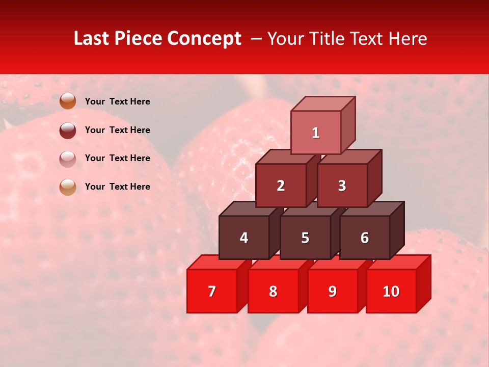 A Bunch Of Strawberries Sitting On Top Of Each Other PowerPoint Template