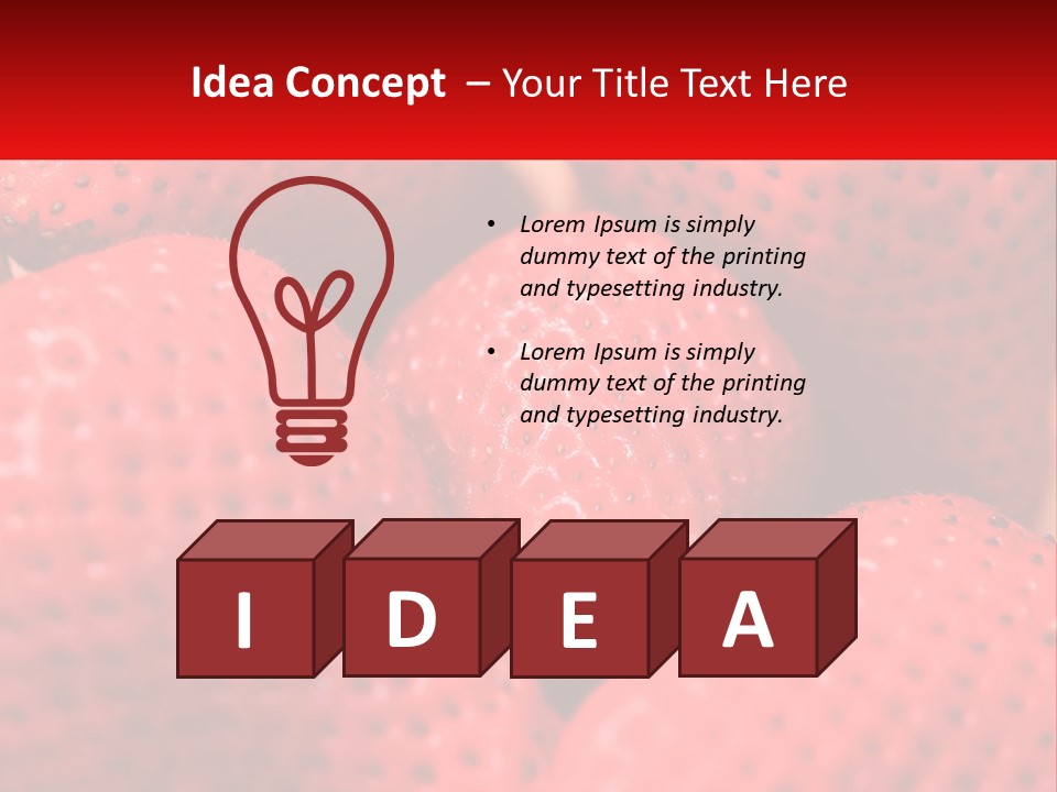 A Bunch Of Strawberries Sitting On Top Of Each Other PowerPoint Template
