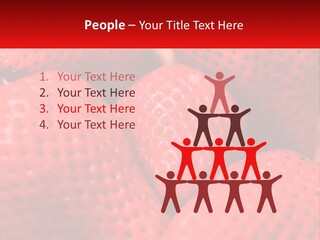 A Bunch Of Strawberries Sitting On Top Of Each Other PowerPoint Template