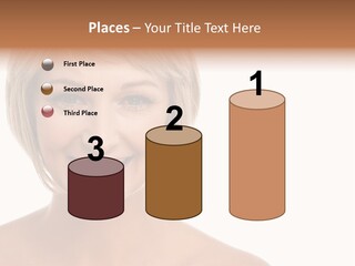 A Woman With Blonde Hair Smiling At The Camera PowerPoint Template