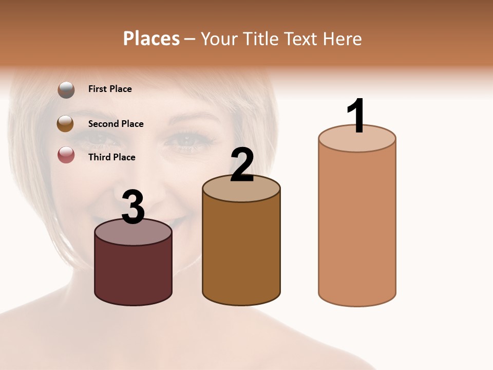 A Woman With Blonde Hair Smiling At The Camera PowerPoint Template