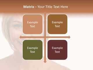 A Woman With Blonde Hair Smiling At The Camera PowerPoint Template