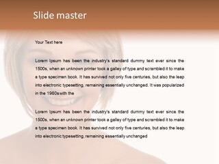 A Woman With Blonde Hair Smiling At The Camera PowerPoint Template
