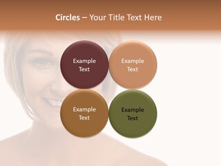 A Woman With Blonde Hair Smiling At The Camera PowerPoint Template