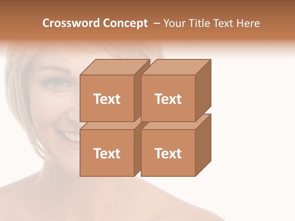 A Woman With Blonde Hair Smiling At The Camera PowerPoint Template