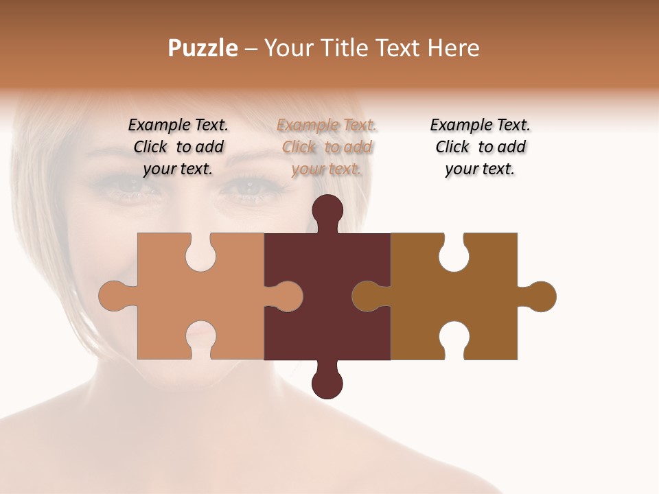 A Woman With Blonde Hair Smiling At The Camera PowerPoint Template