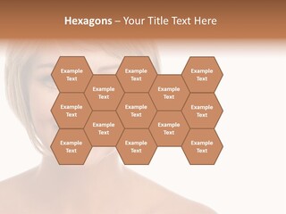 A Woman With Blonde Hair Smiling At The Camera PowerPoint Template