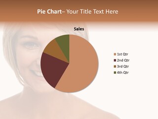 A Woman With Blonde Hair Smiling At The Camera PowerPoint Template