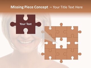 A Woman With Blonde Hair Smiling At The Camera PowerPoint Template