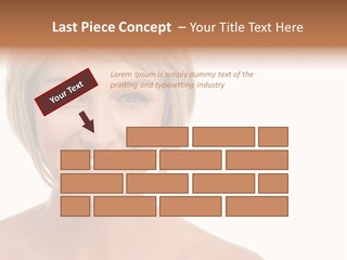 A Woman With Blonde Hair Smiling At The Camera PowerPoint Template