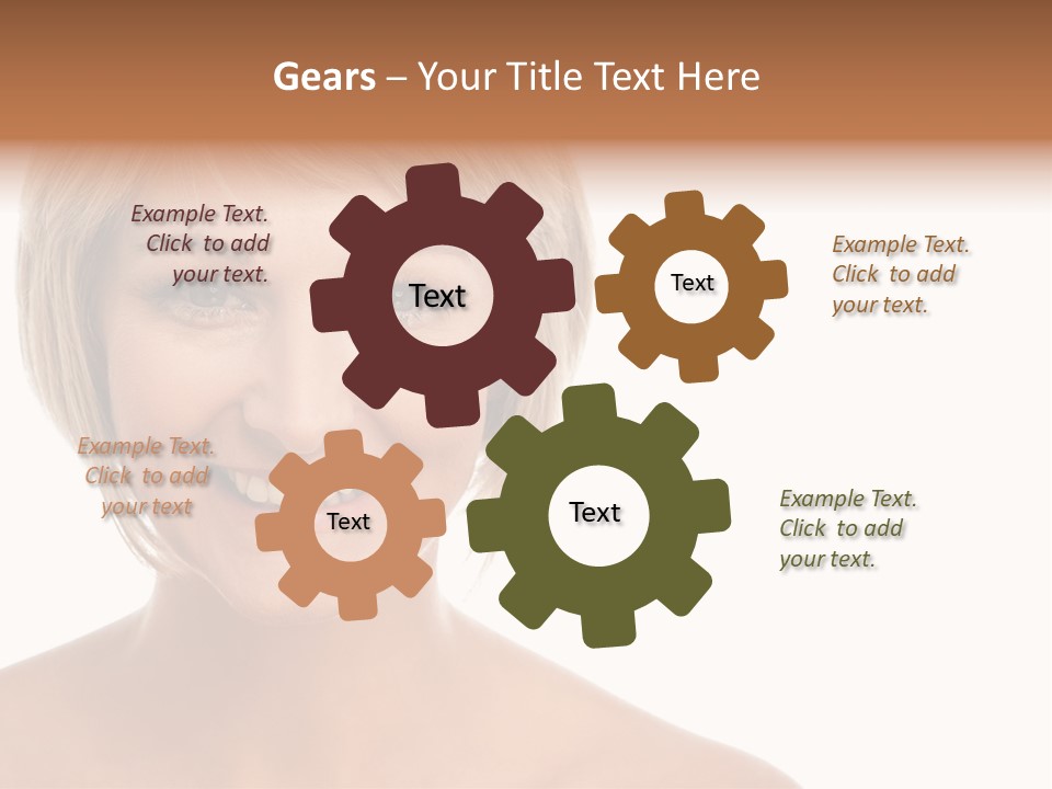 A Woman With Blonde Hair Smiling At The Camera PowerPoint Template