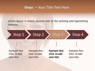 A Woman With Blonde Hair Smiling At The Camera PowerPoint Template