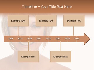 A Woman With Blonde Hair Smiling At The Camera PowerPoint Template