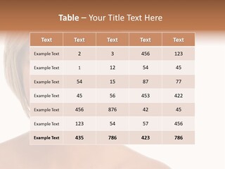 A Woman With Blonde Hair Smiling At The Camera PowerPoint Template