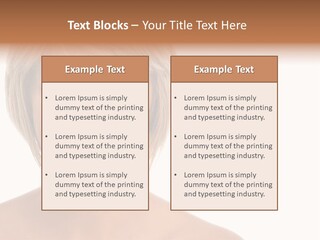 A Woman With Blonde Hair Smiling At The Camera PowerPoint Template