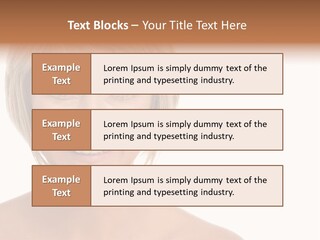 A Woman With Blonde Hair Smiling At The Camera PowerPoint Template