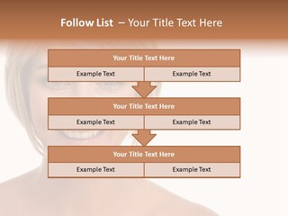 A Woman With Blonde Hair Smiling At The Camera PowerPoint Template