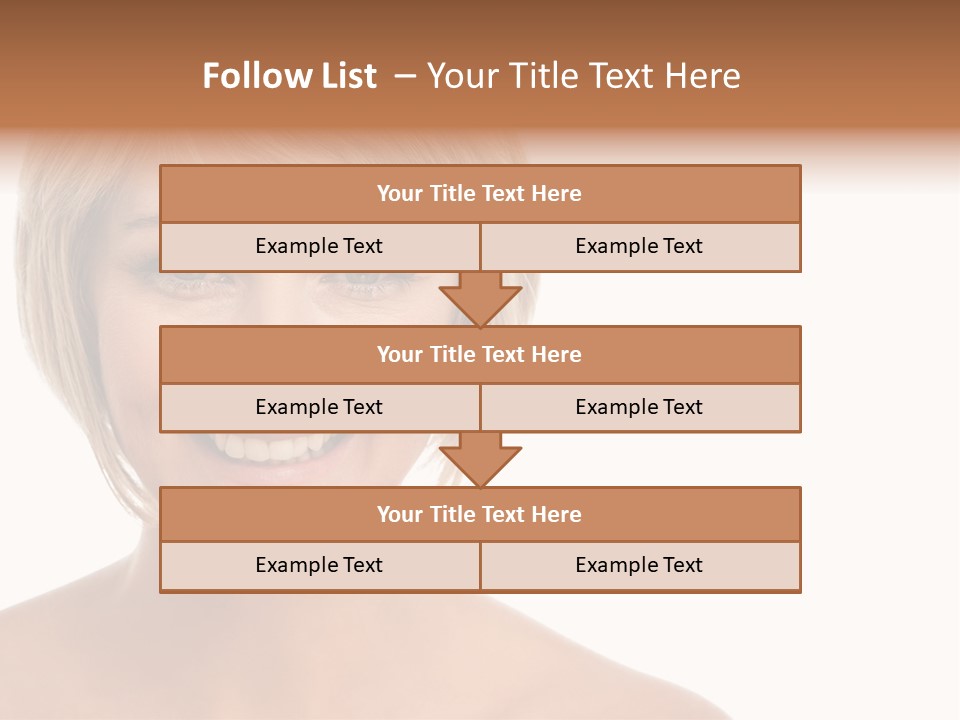 A Woman With Blonde Hair Smiling At The Camera PowerPoint Template