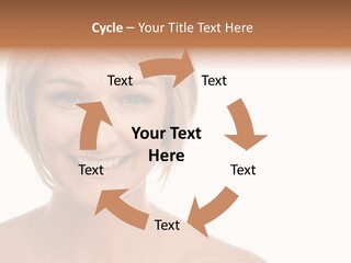 A Woman With Blonde Hair Smiling At The Camera PowerPoint Template