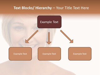 A Woman With Blonde Hair Smiling At The Camera PowerPoint Template