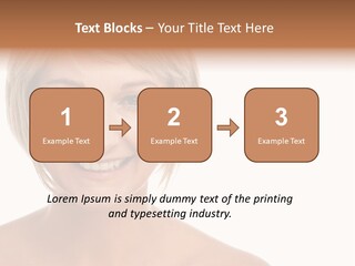 A Woman With Blonde Hair Smiling At The Camera PowerPoint Template