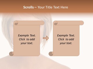 A Woman With Blonde Hair Smiling At The Camera PowerPoint Template