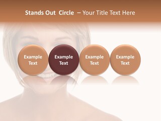 A Woman With Blonde Hair Smiling At The Camera PowerPoint Template