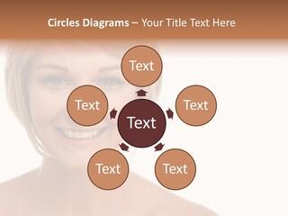 A Woman With Blonde Hair Smiling At The Camera PowerPoint Template