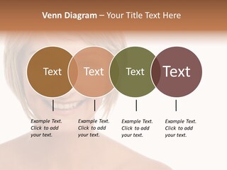 A Woman With Blonde Hair Smiling At The Camera PowerPoint Template