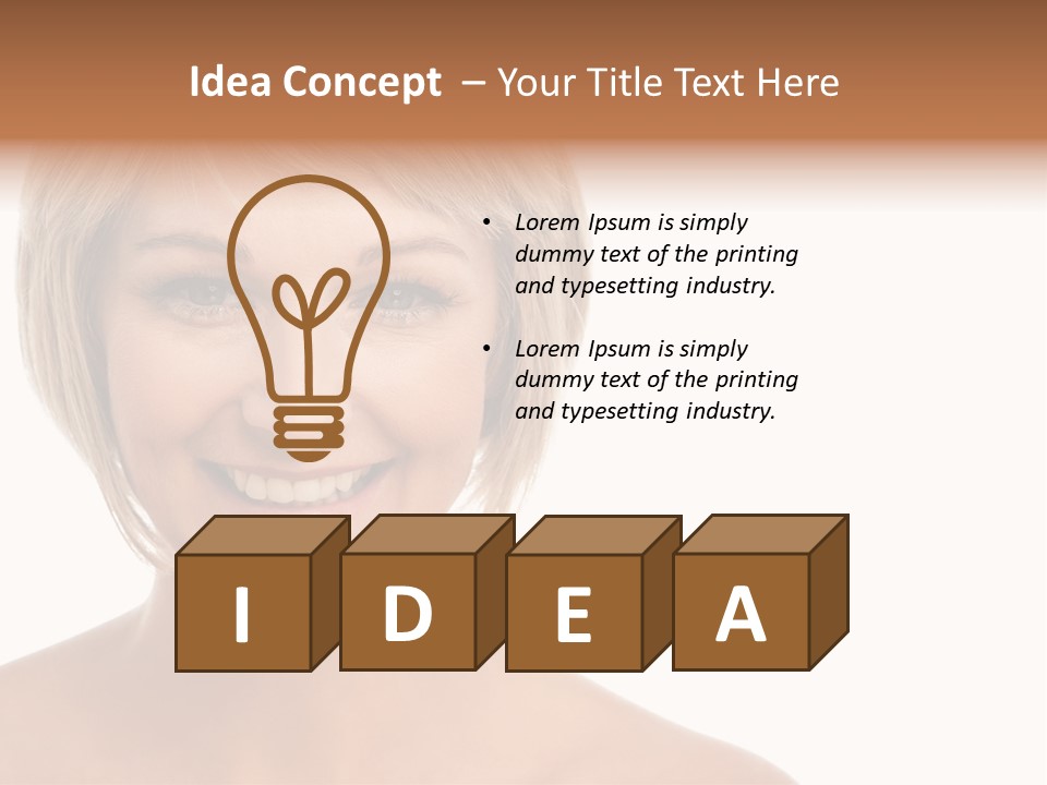 A Woman With Blonde Hair Smiling At The Camera PowerPoint Template