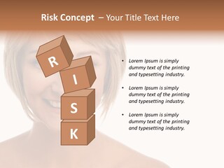 A Woman With Blonde Hair Smiling At The Camera PowerPoint Template