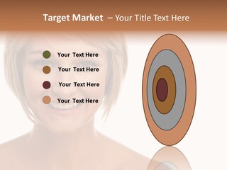 A Woman With Blonde Hair Smiling At The Camera PowerPoint Template