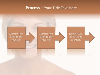 A Woman With Blonde Hair Smiling At The Camera PowerPoint Template