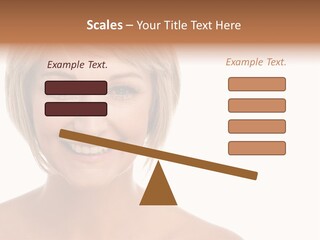 A Woman With Blonde Hair Smiling At The Camera PowerPoint Template