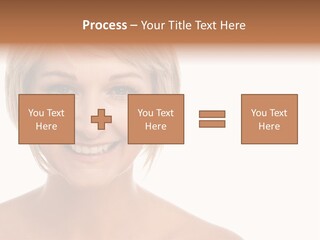 A Woman With Blonde Hair Smiling At The Camera PowerPoint Template