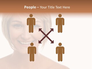 A Woman With Blonde Hair Smiling At The Camera PowerPoint Template