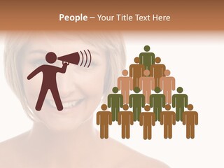 A Woman With Blonde Hair Smiling At The Camera PowerPoint Template