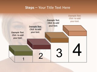 A Woman With Blonde Hair Smiling At The Camera PowerPoint Template