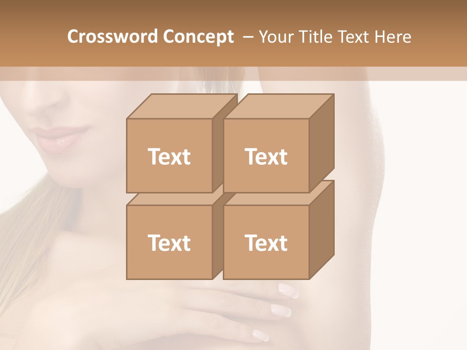 A Beautiful Woman In A White Dress Posing For A Picture PowerPoint Template