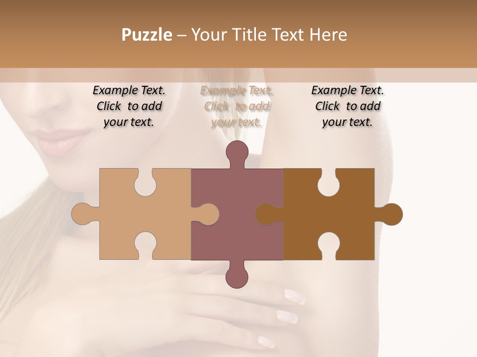 A Beautiful Woman In A White Dress Posing For A Picture PowerPoint Template