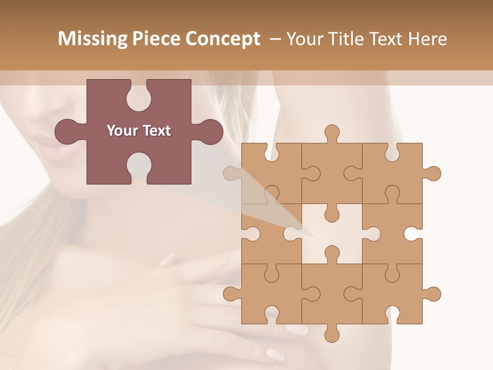 A Beautiful Woman In A White Dress Posing For A Picture PowerPoint Template