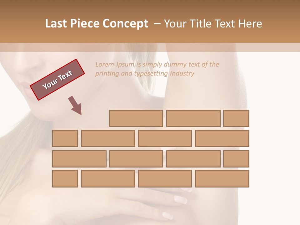 A Beautiful Woman In A White Dress Posing For A Picture PowerPoint Template