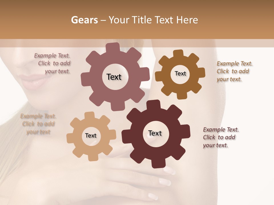 A Beautiful Woman In A White Dress Posing For A Picture PowerPoint Template