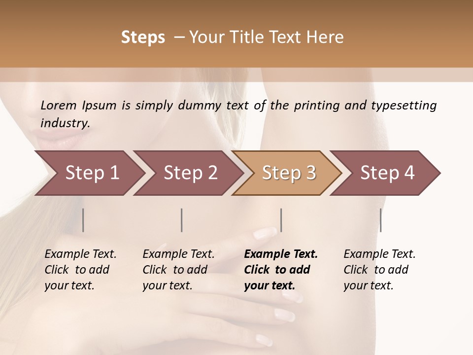 A Beautiful Woman In A White Dress Posing For A Picture PowerPoint Template