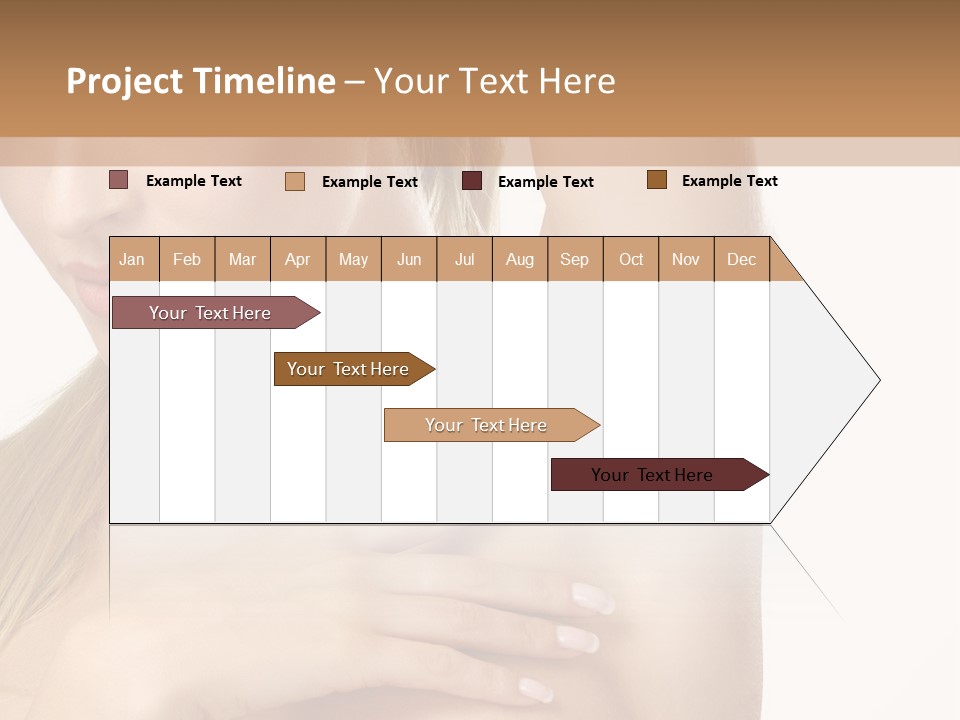 A Beautiful Woman In A White Dress Posing For A Picture PowerPoint Template